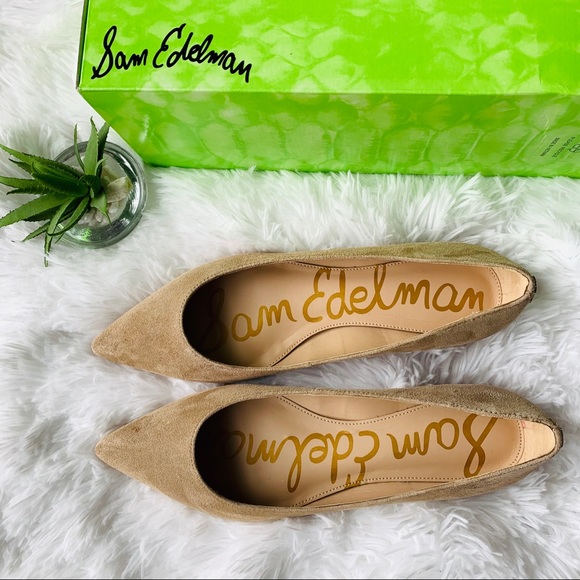 Sam Edelman Shoes - SAM EDELMAN Sally Oatmeal Flats Suede Leather